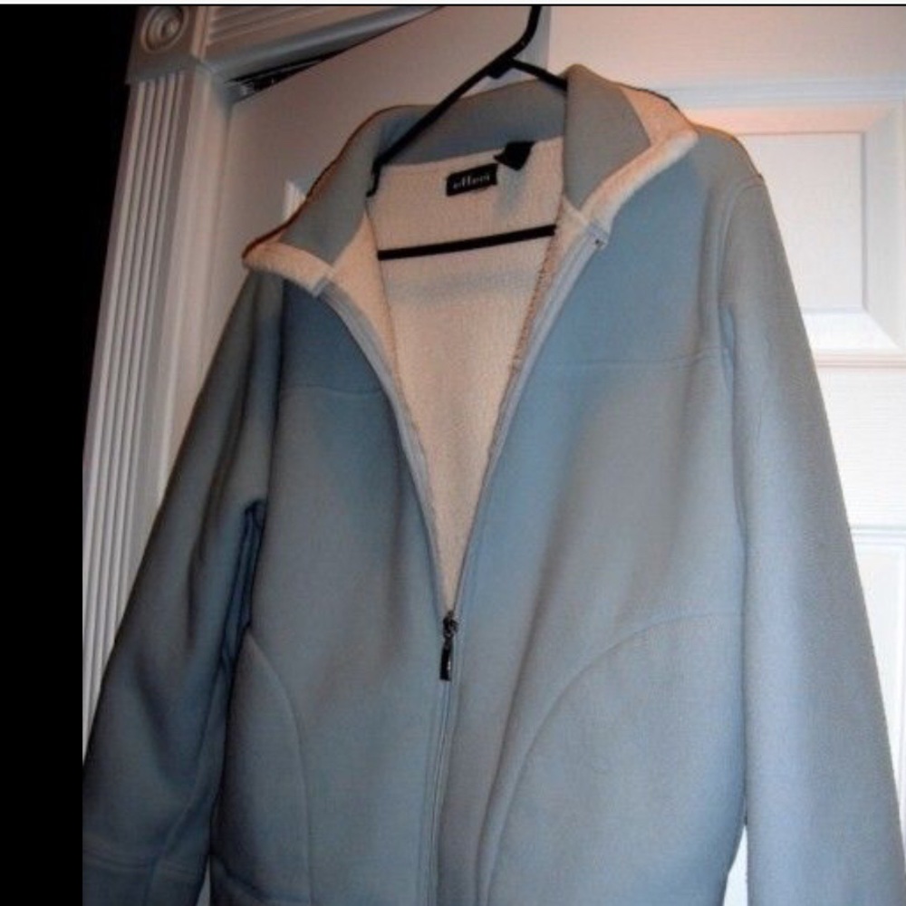 EFFECT Light Blue Fleece Zip Front Jacket